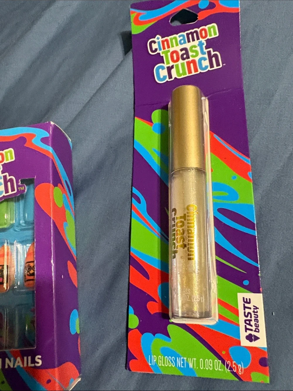 'Pouch with mirror, socks, Cinnamon Toast Crunch items and Trader Joe’s lip duo - Picture 6 of 11